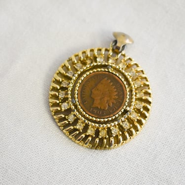 1970s Madeira Creations 1905 Penny Pendant 