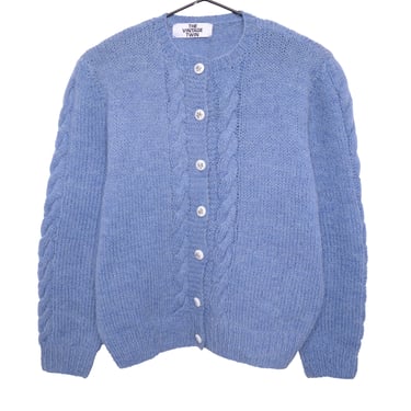 Baby Blue Cable Knit Cardigan