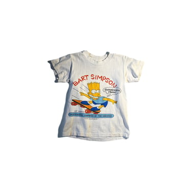 Vintage Bart Simpson T-Shirt OG Grail Skateboard Champion of the Universe 1990 Size S
