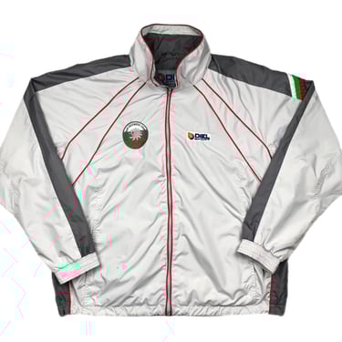 Vintage 2006 Diel Sport Bulgarian National Olympic Team Issued Double Sided Embroidered Full Zip Windbreaker Jacket Size Large 