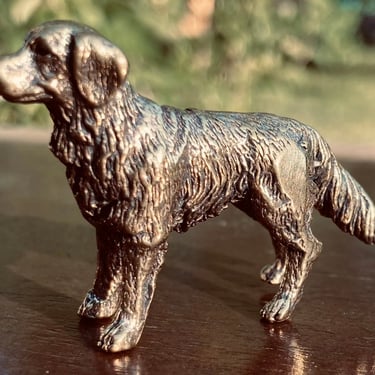 Miniature Brass Dog Figurine