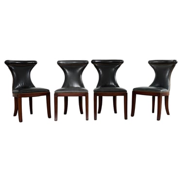 Set of Four Ralph Lauren Highgate Leather Dining Chairs