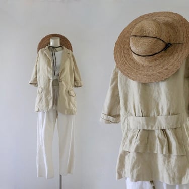 chamomile linen jacket - m 