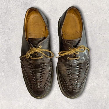 Vintage Doc Dr Martens Mens Size UK10 US11 Brown Leather Oxford Loafers Shoes 