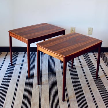 Side Tables in Brazilian Rosewood by Yngvar Sandström