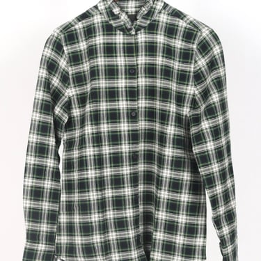 Lydia Shirt - Ivory/Green Plaid