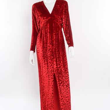 Velvet Animal Print Gown