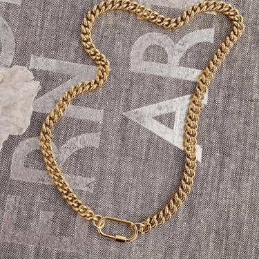 Carabiner Chunky Gold Chain Necklace