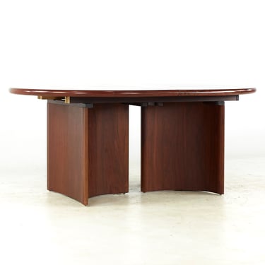 Skovmand & Andersen Mid Century Rosewood Expanding Dining Table with 2 Leaves - mcm 