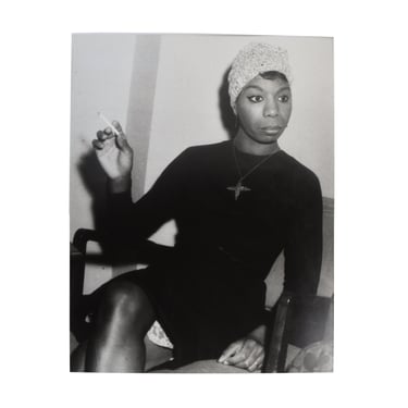 Charles "Teenie" Harris Gelatin Silver Print Photograph Nina Simone Smoking Cigarette 