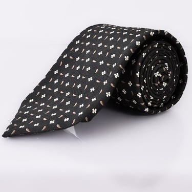 Pal Zileri Silk Jacquard Tie | Black, White and Grey | Great Christmas Gift for Dad 