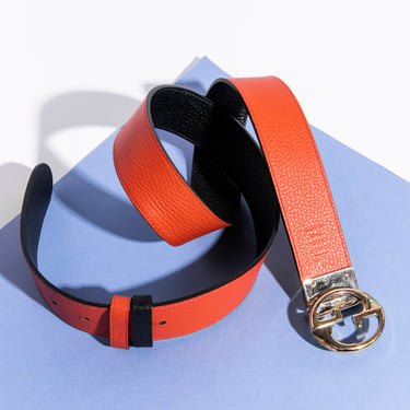 GUCCI Orange & Black Reversible Belt (Sz. 90/36)