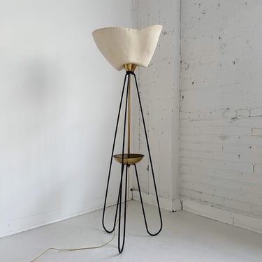 HAIRPIN TRIPOD FLOOR LAMP ATTRIBUTED TO GERALD THURSTON