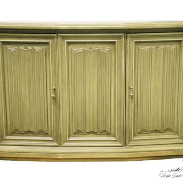 BRANDT FURNITURE Italian Neoclassical Tuscan Style 43" Green Console Cabinet w. Slate Top 8539 