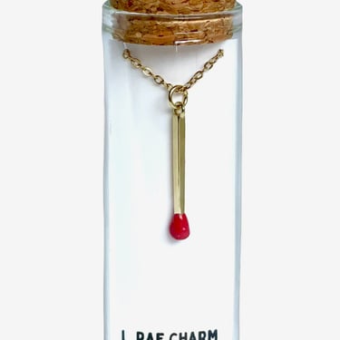 L Rae Charm - Twin Flame Charm Matchstick Necklace