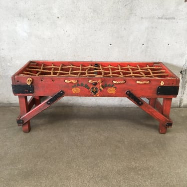 Monterey Rare Red Bench Rope Seat