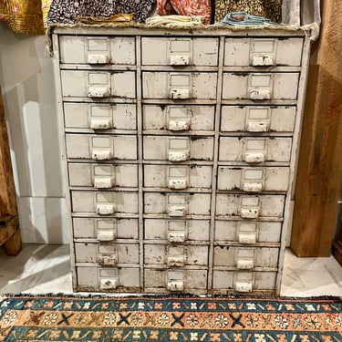 Vintage Metal 27 Drawer Cabinet