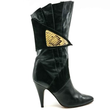 Pleat Detailed Leather Ankle Boots