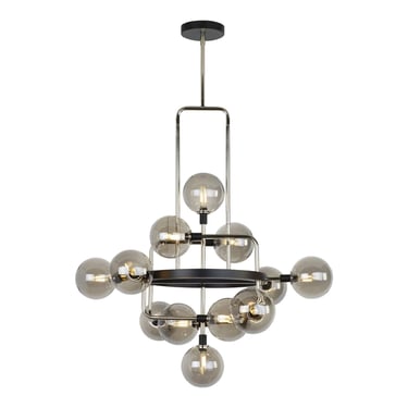 Viaggio Chrome and Glass Chandelier by Tech Lighting 