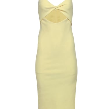 Bec & Bridge - Pale Yellow Cut Out Sleeveless Dress Sz 4