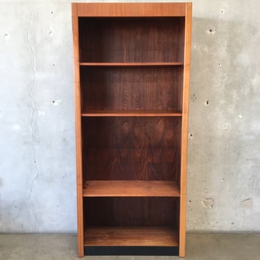 Mid Century Modern Walnut Bookcase With Adjustable Shelves