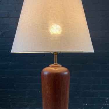 Mid-Century Modern Solid Teak Table Lamp, c.1960’s 