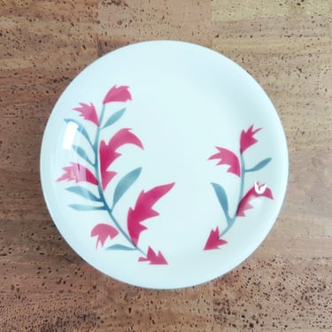 Sterling Russel Wright | (6) Bread Dessert Plates | Andy Warhol | Pink Grey Gray Flora Floral | USA 