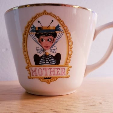 Vintage ceramic MOTHER coffee mug Gifts for Mom Retro theme dishes Cottagecore 