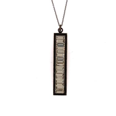 Rebel Designs Accessories - Rectangular Baguette Crystal Necklace