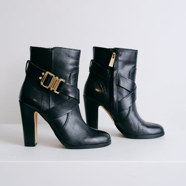 Vince Camuto Black Leather &quot;Connolly&quot; Booties