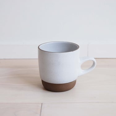 Vintage Heath Ceramics Stack Mug Opaque White Rim Line Mid Century Modern Made in California 
