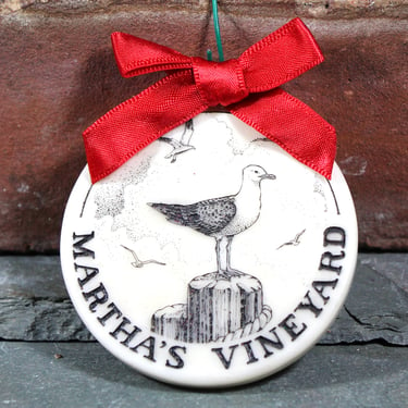 Martha's Vineyard Vintage Seagull Ornament | Martha's Vineyard Massachusetts | Bixley Shop 