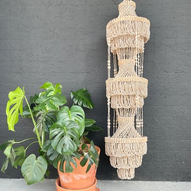 Long Hanging Shell Chandelier