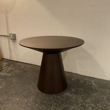 Modern Ebonized Round Side Table