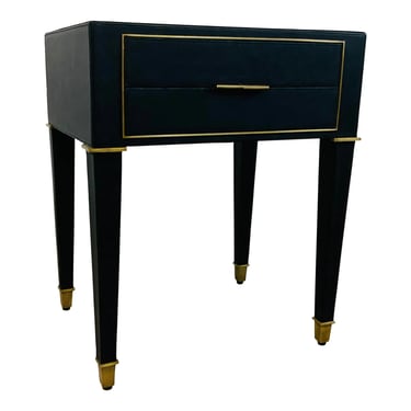Bungalow 5 Modern Black Leather Hunter Side Table