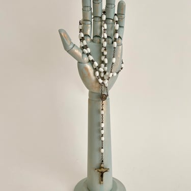 Vintage Lourdes Crucifix Beads Necklace Rosary 