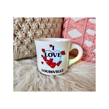 Vintage I Love Louisville Coffee Mug - 1980s 80s Retro Cup by Mug Shanty - Kentucky or Colorado 