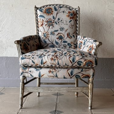 Late 18th C. Gustavian Painted Armchair