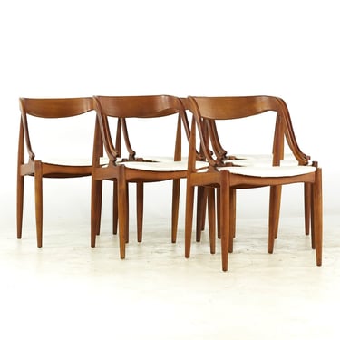 Johannes Andersen Mid Century Dining Chairs - Set of 6 - mcm 