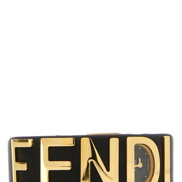 Fendi Women Black Leather Fendigraphy Watch