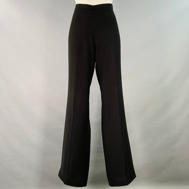 PRADA Size 8 Black Polyester Straight Side Zipper Dress Pants
