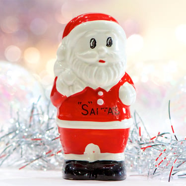 VINTAGE: 1950s - Santa Salt Shaker - Pepper Shaker - Made in Japan - Holiday, Whimsical, Home Decor, Saint Nicholas, Kris Kringle 