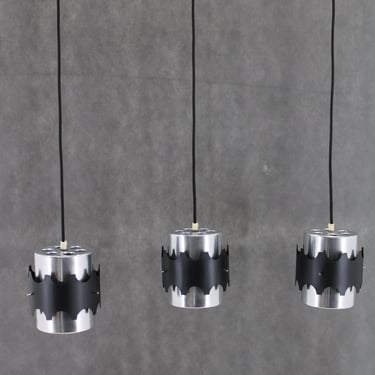 1960s Set of Three Danish Pendant Lights 