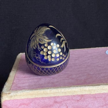 Cobalt Blue Russian Crystal Egg 