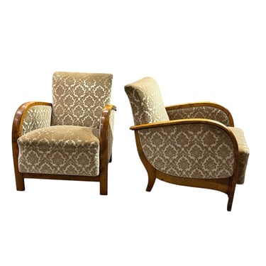 Pair of Danish Deco Arm Chairs