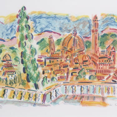 Wayne Ensrud, Florence, Lithograph, signed and numbered in pencil 