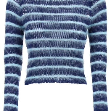 Marni Striped Cotton And Mohair Pullover Women