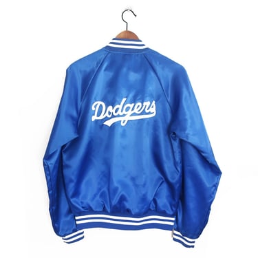 vintage Dodgers jacket / 90s LA Dodgers / 1990s Los Angeles Dodgers satin bomber coaches jacket Small 
