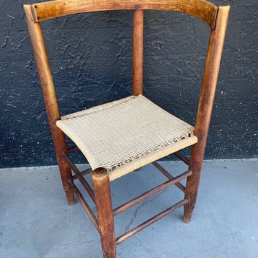 Primitive Corner Chair with Cord Seat