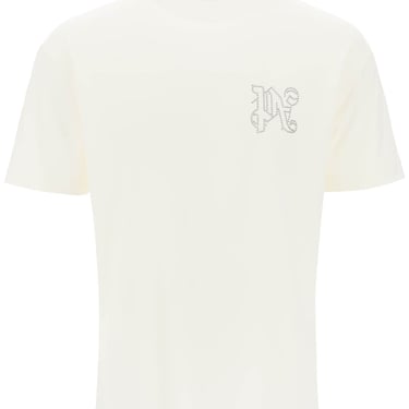 Palm Angels T-Shirt With Studded Monogram Men